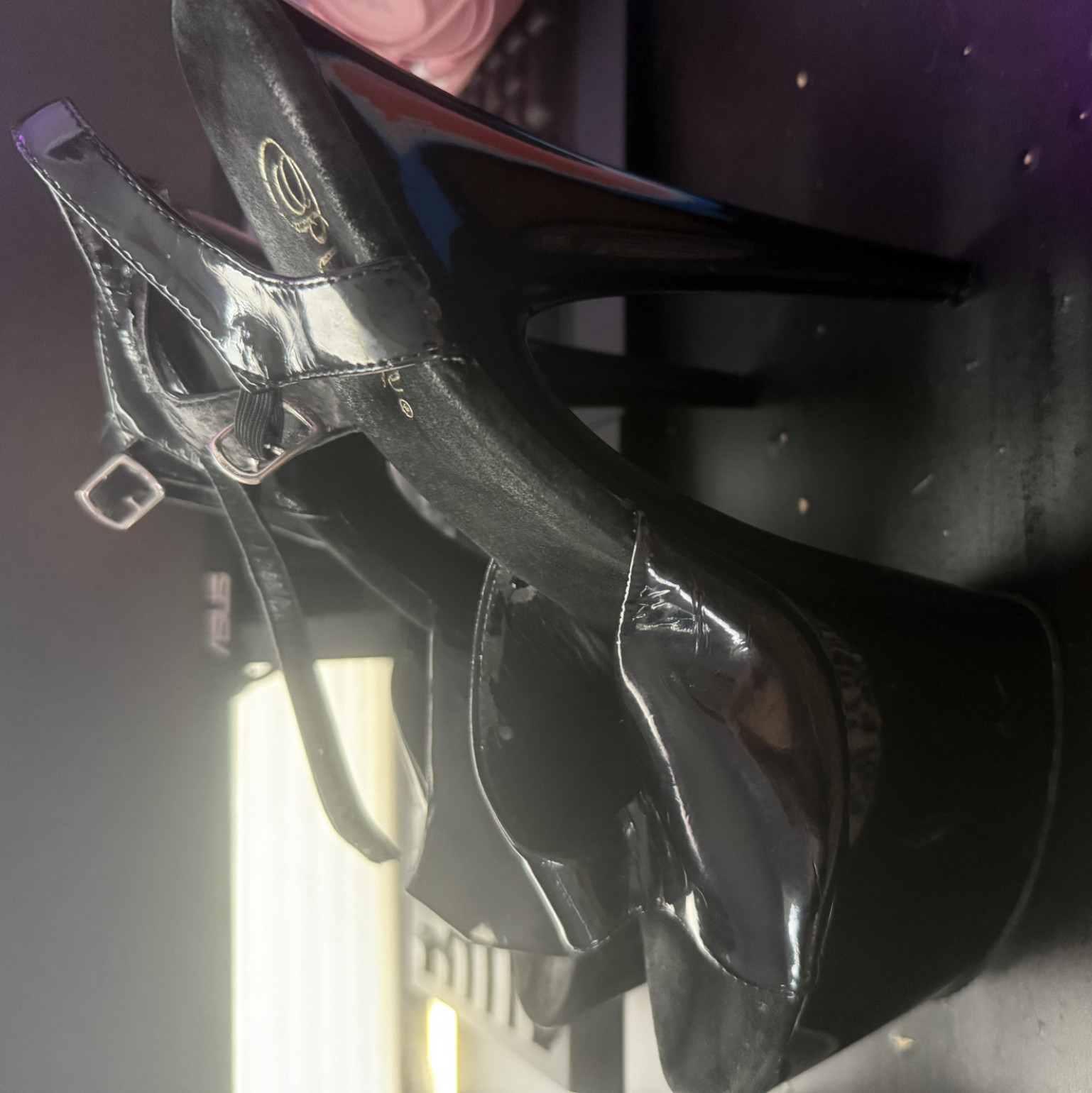 Filthy Worn Black Pleaser Stripper Heels